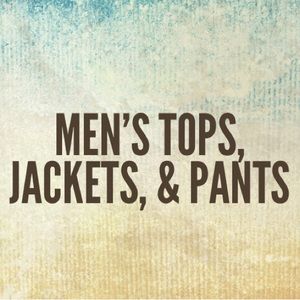 Men’s tops, jackets, & pants